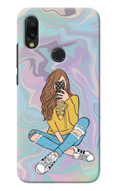 Selfie Girl Redmi Y3 Back Cover